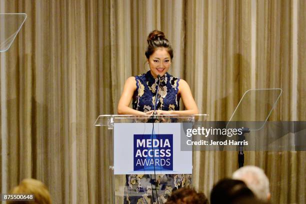 Amy Okuda attends the Media Access Awards 2017 at The Four Seasons on November 17, 2017 in Beverly Hills, California.