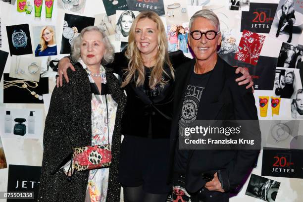 Karin Joop-Metz, Jette Joop and Wolfgang Joop during the 20th anniversary celebration of JETTE on November 17, 2017 in Berlin, Germany.