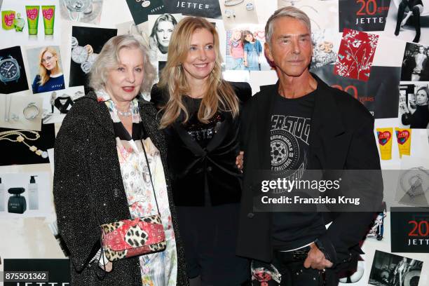 Karin Joop-Metz, Jette Joop and Wolfgang Joop during the 20th anniversary celebration of JETTE on November 17, 2017 in Berlin, Germany.