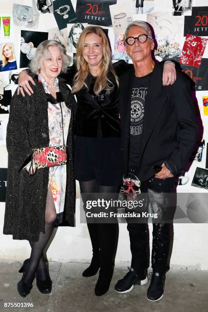 Karin Joop-Metz, Jette Joop and Wolfgang Joop during the 20th anniversary celebration of JETTE on November 17, 2017 in Berlin, Germany.