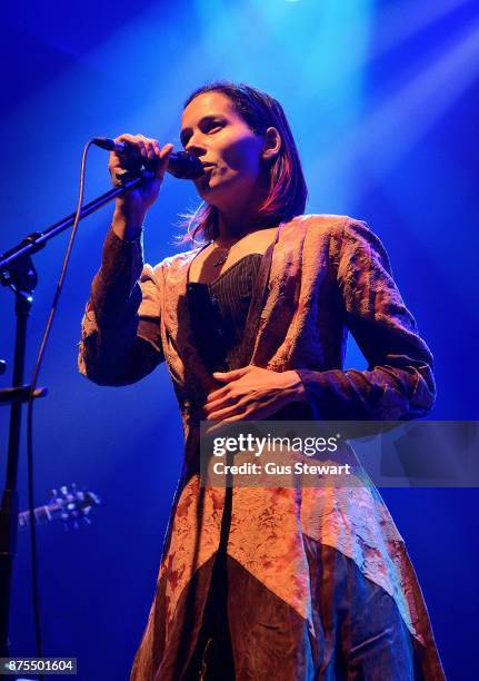 Rhiannon Giddens performs on stage at the O2 Shepherd's Bush Empire on November 17, 2017 in London, England.