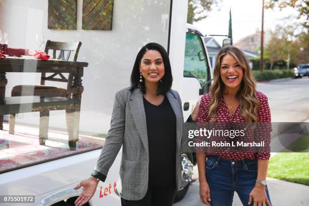 Chef Ayesha Curry and Lifestyle Expert Sabrina Soto attend "Friendsgiving For No Kid Hungry" Thanksgiving event on November 17, 2017 in Studio City,...