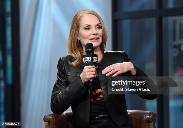 Actress Marg Helgenberger visits Build to discuss "The Value Of A Dollar" campaign at Build Studio on November 17, 2017 in New York City.