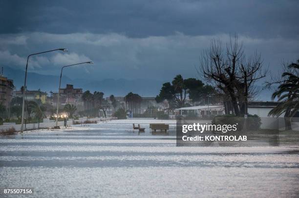 Floods caused by the heavy rains and storms caused by the NUMA cyclone that formed in the Ionian Sea and is sunk mainly on the Calabrian Ionian...