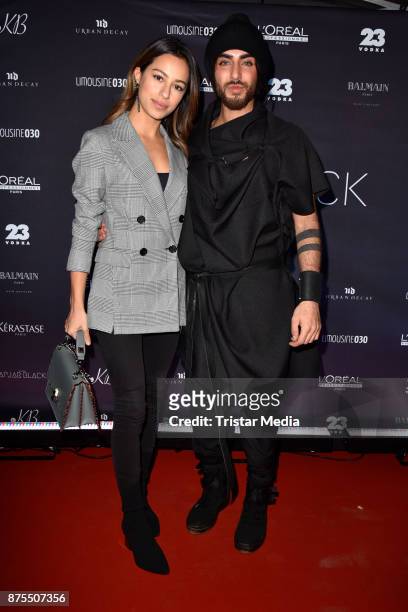 Gizem Emre and Apjar Black attend the Apjar Black studio opening on November 17, 2017 in Berlin, Germany.