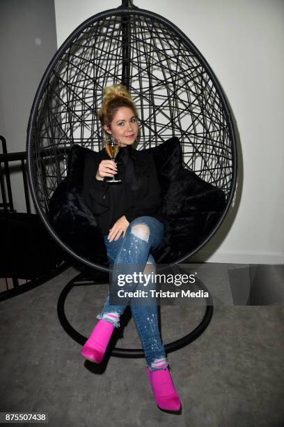 Nadine Trompka attends the Apjar Black studio opening on November 17, 2017 in Berlin, Germany.