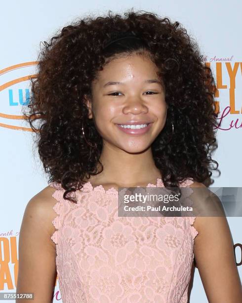 Actress Storm Reid attends the Lupus LA 15th annual Hollywood Bag Ladies Lunch at The Beverly Hilton Hotel on November 17, 2017 in Beverly Hills,...