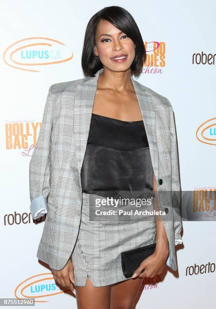 Actress Kearran Giovanni attends the Lupus LA 15th annual Hollywood Bag Ladies Lunch at The Beverly Hilton Hotel on November 17, 2017 in Beverly...