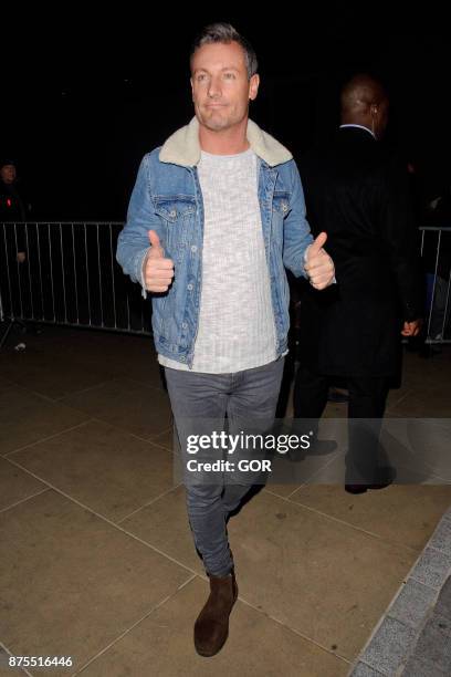 Dean Gaffney leaving the One Show at BBC studios on November 17, 2017 in London, England.