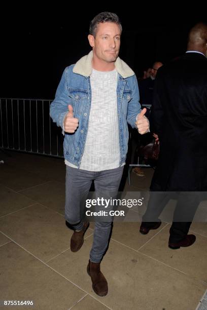 Dean Gaffney leaving the One Show at BBC studios on November 17, 2017 in London, England.