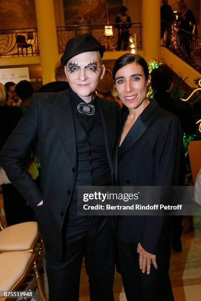 Ali Mahdavi and Blanca Li attend the 22th Edition of "'Les Sapins de Noel des Createurs - Designer's Christmas Trees" on November 17, 2017 in Paris,...