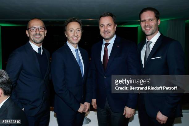 Lionel Bounoua, Stephane Bern, Prime Minister of Luxembourg Xavier Bettel and his husband Architect Gauthier Destenay attend the 22th Edition of...