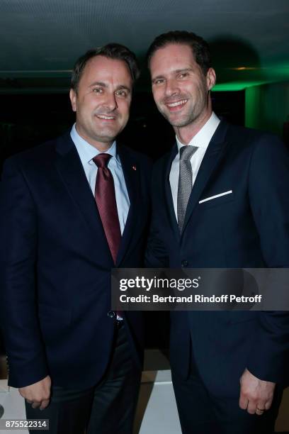 Prime Minister of Luxembourg Xavier Bettel and his husband Architect Gauthier Destenay attend the 22th Edition of "'Les Sapins de Noel des Createurs...