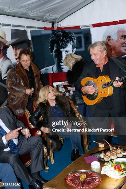 Nicoletta and her husband Jean-Christophe Molinier attend "La Grande Roue de Paris" : Opening Ceremony at Place de la Condorde on the Champs Elysees...