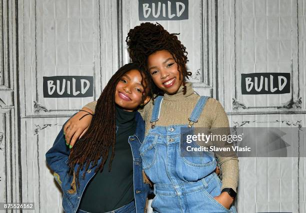 Halle Bailey and Chloe Bailey of R&B duo Chloe x Halle visit Build to discuss "Grown-ish", the sitcom series and a spin-off of Black-ish at Build...