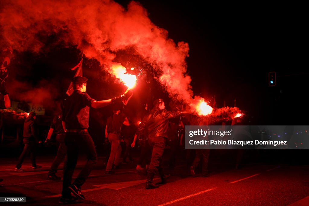 Rally To Mark The 81st Anniversary Of The Death Of The Spanish Far Right Wing Movement's Founder