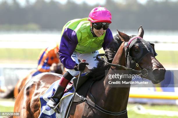Sam Spratt riding Gobstopper wins race 10 154th New Zealand Cup during day three of the New Zealand Cup at Riccarton Park Racecourse on November 18,...