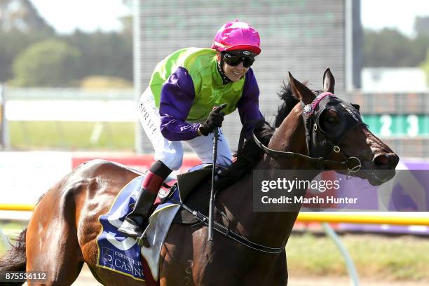 Sam Spratt riding Gobstopper wins race 10 154th New Zealand Cup during day three of the New Zealand Cup at Riccarton Park Racecourse on November 18,...