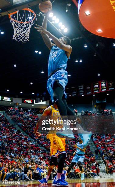 Malik Pope of San Diego State shoots the ball in the first half against McNeese State at Viejas Arena on November 17, 2017 in San Diego, California.