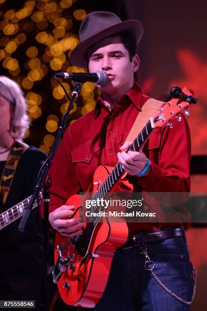 Sean Oliu performs onstage at Cost Plus World Market Celebrates Christmas With Singer Rachel Platten At The Promenade At Westlake on November 17,...