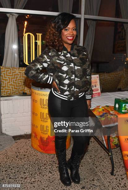 Kandi Burruss attends Kandi Cares Foundation Thanksgiving Blessings Collection Day Food Drive at Old Lady Gang on November 17, 2017 in Atlanta,...