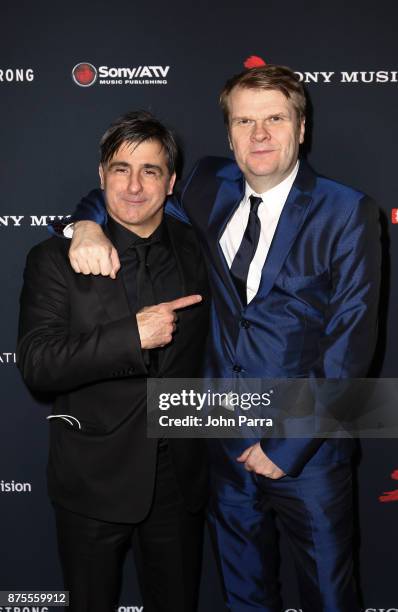 Afo Verde and Rob Stringer attend Sony Music Latin Celebrates Its Artists At Their Annual Latin Grammy After Party on November 16, 2017 in Las Vegas,...