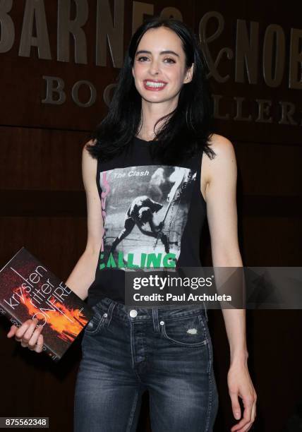 Actress Krysten Ritter signs copys of her new book "Bonfire" at Barnes & Noble at The Grove on November 17, 2017 in Los Angeles, California.