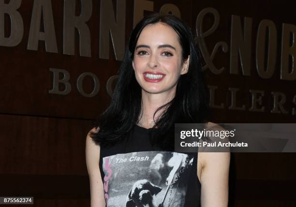 Actress Krysten Ritter signs copys of her new book "Bonfire" at Barnes & Noble at The Grove on November 17, 2017 in Los Angeles, California.