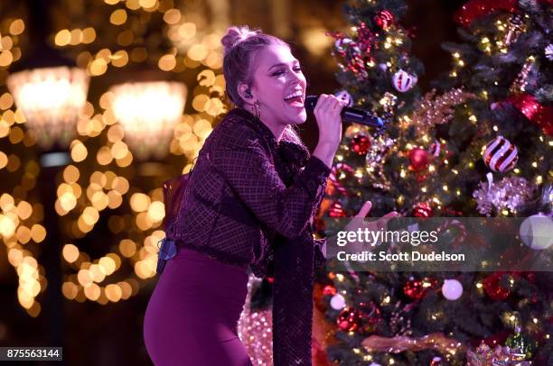 Singer Rachel Platten performs onstage at the Promenade in Westlake on November 17, 2017 in Westlake Village, California.