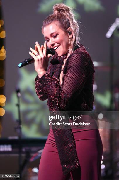 Singer Rachel Platten performs onstage at the Promenade in Westlake on November 17, 2017 in Westlake Village, California.