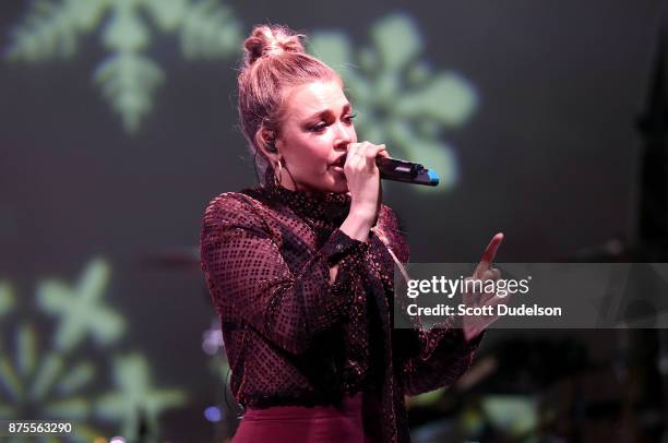 Singer Rachel Platten performs onstage at the Promenade in Westlake on November 17, 2017 in Westlake Village, California.