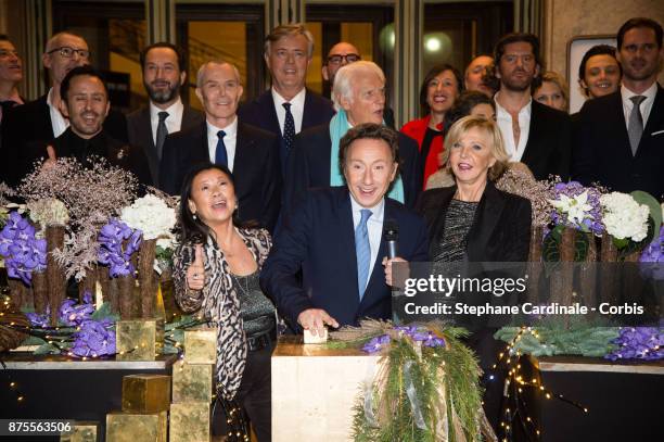 Jean-Claude Jitrois, Mayor of 8th District of Paris, Jeanne D'hauteserre, President of the 'Comite Montaigne' Jean-Claude Cathalan, Stephane Bern,...