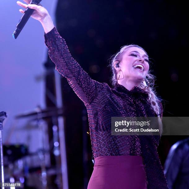 Singer Rachel Platten performs onstage at the Promenade in Westlake on November 17, 2017 in Westlake Village, California.