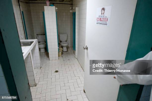 January 3, 2017: The hospital J. M de los Rios. The toilets for the medical staff.