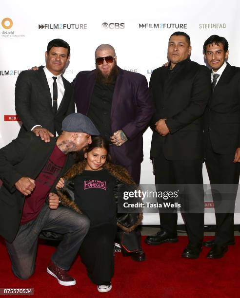 Joseph Lucero , Brooklyn Lucero , Elgin James , Loki and Richard Cabral at the Film2Future Year 2 Awards Ceremony on November 16, 2017 in Los...