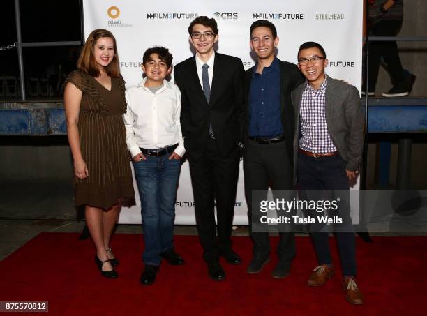 Film2Future students at the Film2Future Year 2 Awards Ceremony on November 16, 2017 in Los Angeles, California.