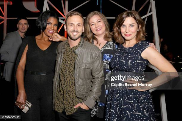 Denise Boutte, Adam McArthur, Lisa Linke, and Allison King attend the opening night gala at Vulture Festival LA presented by AT&T at Hollywood...