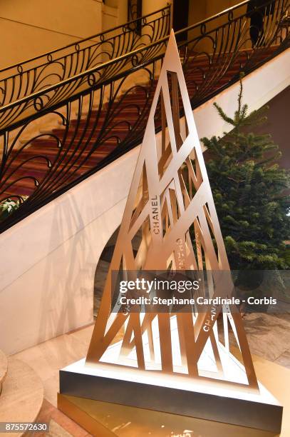 Chanel Chrismas Tree exhibition during the 22th Edition Of 'Les Sapins De Noel Des Createurs - Designer's Christmas Trees on November 17, 2017 in...