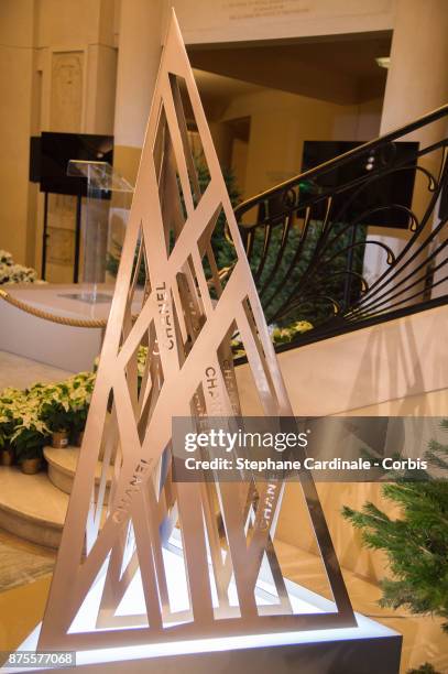 Chanel Chrismas Tree exhibition during the 22th Edition Of 'Les Sapins De Noel Des Createurs - Designer's Christmas Trees on November 17, 2017 in...