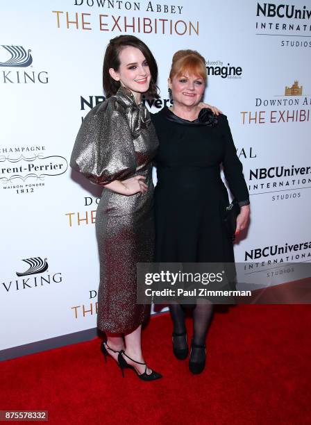 Sophie McShera and Lesley Nicol attend "Downton Abbey: The Exhibition" Gala Reception on November 17, 2017 in New York City.