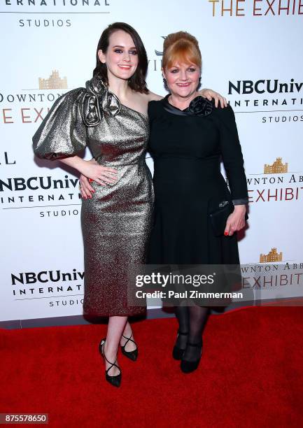 Sophie McShera and Lesley Nicol attend "Downton Abbey: The Exhibition" Gala Reception on November 17, 2017 in New York City.