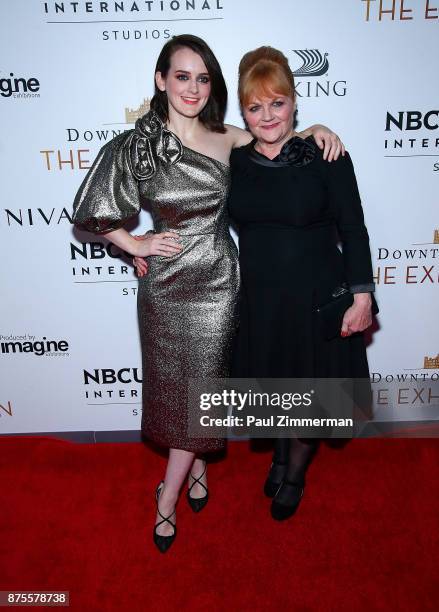 Sophie McShera and Lesley Nicol attend "Downton Abbey: The Exhibition" Gala Reception on November 17, 2017 in New York City.