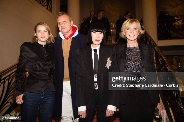 Pauline de Drouas, Jean Charles De Castelbajac, Chantal Thomass and Marie Christiane Marek attend the 22th Edition Of 'Les Sapins De Noel Des...