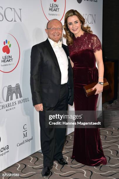 Prof. Dr. Michael Popp and Bettina Cramer during the Leon Heart Foundation charity dinner at Charles hotel on November 17, 2017 in Munich, Germany.