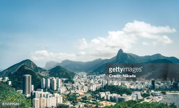 panorama view of rio de janeiro, brazil - rio de janeiro stock pictures, royalty-free photos & images