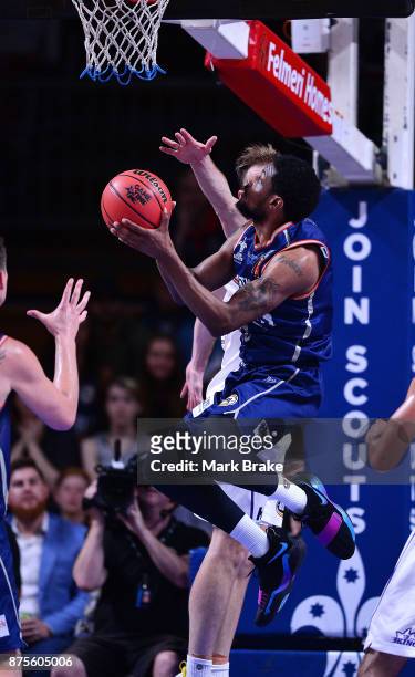 Ramone Moore of the 36ers during the round seven NBL match between Adelaide 36ers and the Sydney Kings at Titanium Security Arena on November 18,...