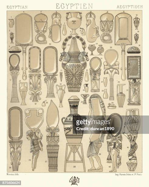 altägyptischen artefakten - amphoren, ewers, krüge und töpfe - amphore stock-grafiken, -clipart, -cartoons und -symbole