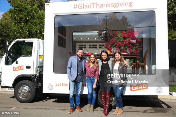 Nick Montgomery, Sabrina Soto, Ayesha Curry and Rachel Shahvar attend "Friendsgiving For No Kid Hungry" Thanksgiving event on November 17, 2017 in...