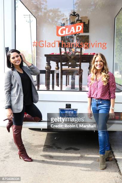 Chef Ayesha Curry and Lifestyle Expert Sabrina Soto attend "Friendsgiving For No Kid Hungry" Thanksgiving event on November 17, 2017 in Studio City,...