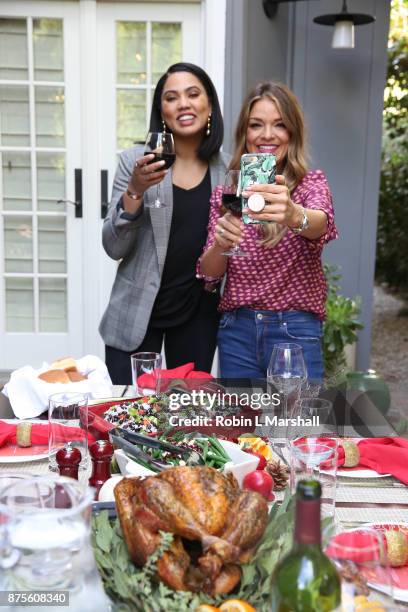 Chef Ayesha Curry and Lifestyle Expert Sabrina Soto attend "Friendsgiving For No Kid Hungry" Thanksgiving event on November 17, 2017 in Studio City,...